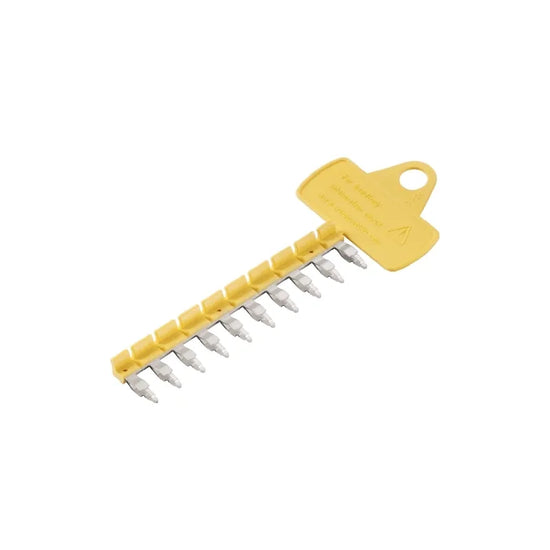 ZQV 1.5N/R6.4/10 GE Puente enchufable amarillo de 10 polos para reles TERMISERIE