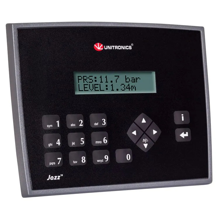 PLC+HMI textual 2 lineasx 16 caracteres+Teclado 6DI (2xHSC) 4DO (Relé)