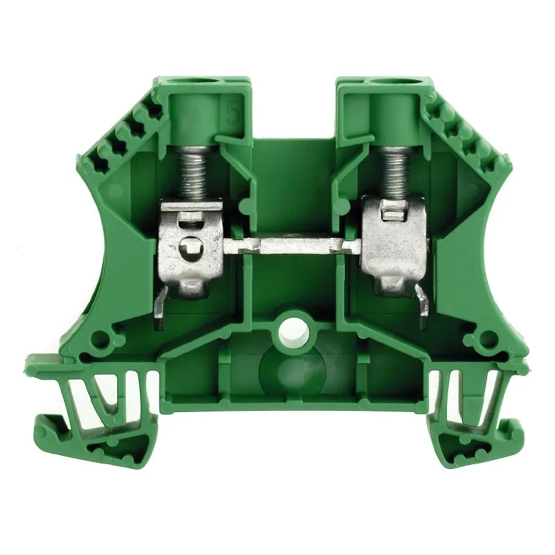 WDU 10 GN Clema de paso en color verde 10mm² 18-6AWG 57A 1000VCA
