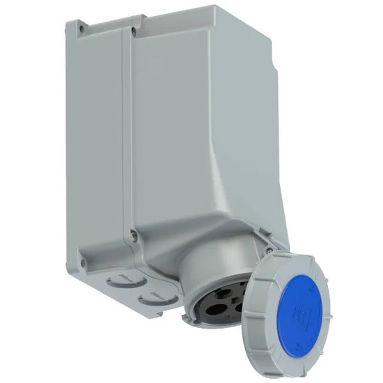 2875 Base mural 3P+T 9H 125A 230V IP67 Azul