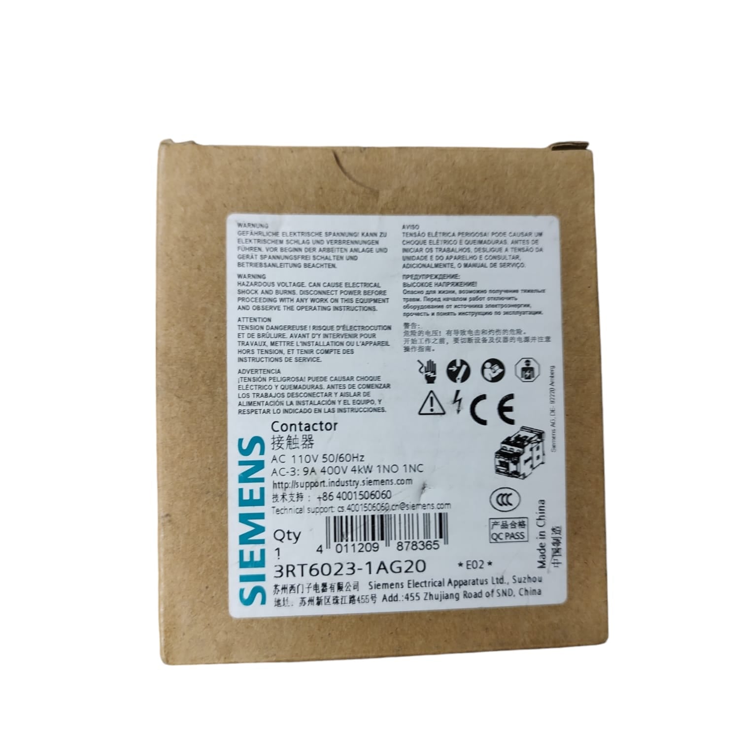 Siemens 3RT6023-1AG20 Contactor Sirius