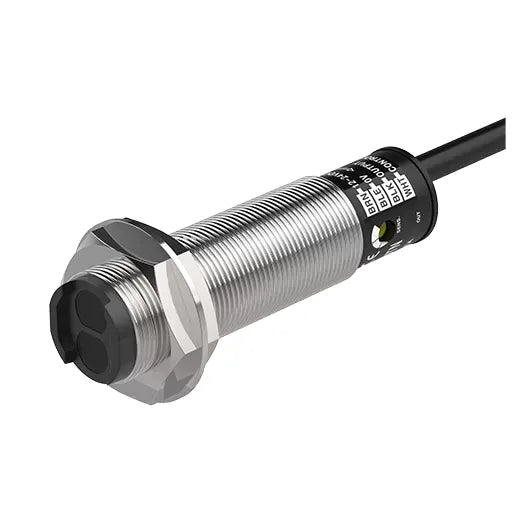 BR200-DDTN-P Sensor fotoeléctrico latón M18 reflectivo HE 200mm 24VCD PNP