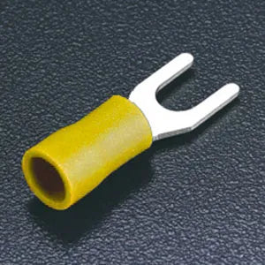 Terminal tipo espada/horquilla aislada 4-6mm² 12-10AWG M5 3/16″ 100pz Amarillo