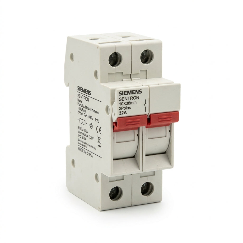 SENTRON Base portafusibles cilíndricos 10X38mm 2Polos 32A 690V IP20