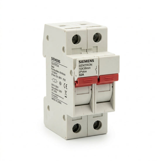 SENTRON Base portafusibles cilíndricos 10X38mm 2Polos 32A 690V IP20