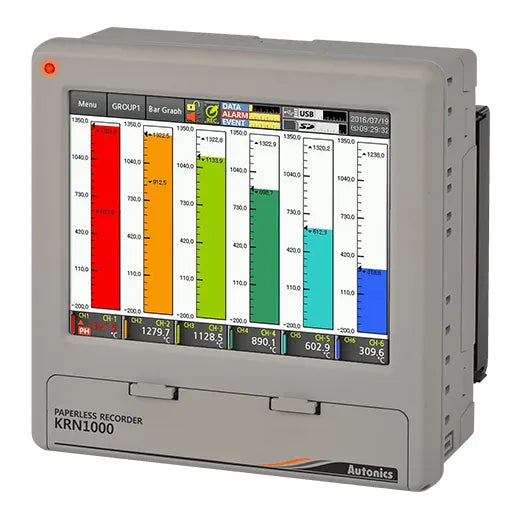 KRN1000-0401-0S REGISTRADOR LCD 4 CANALES 100-240VCA RS422/485+ETHERNET+USB IP50