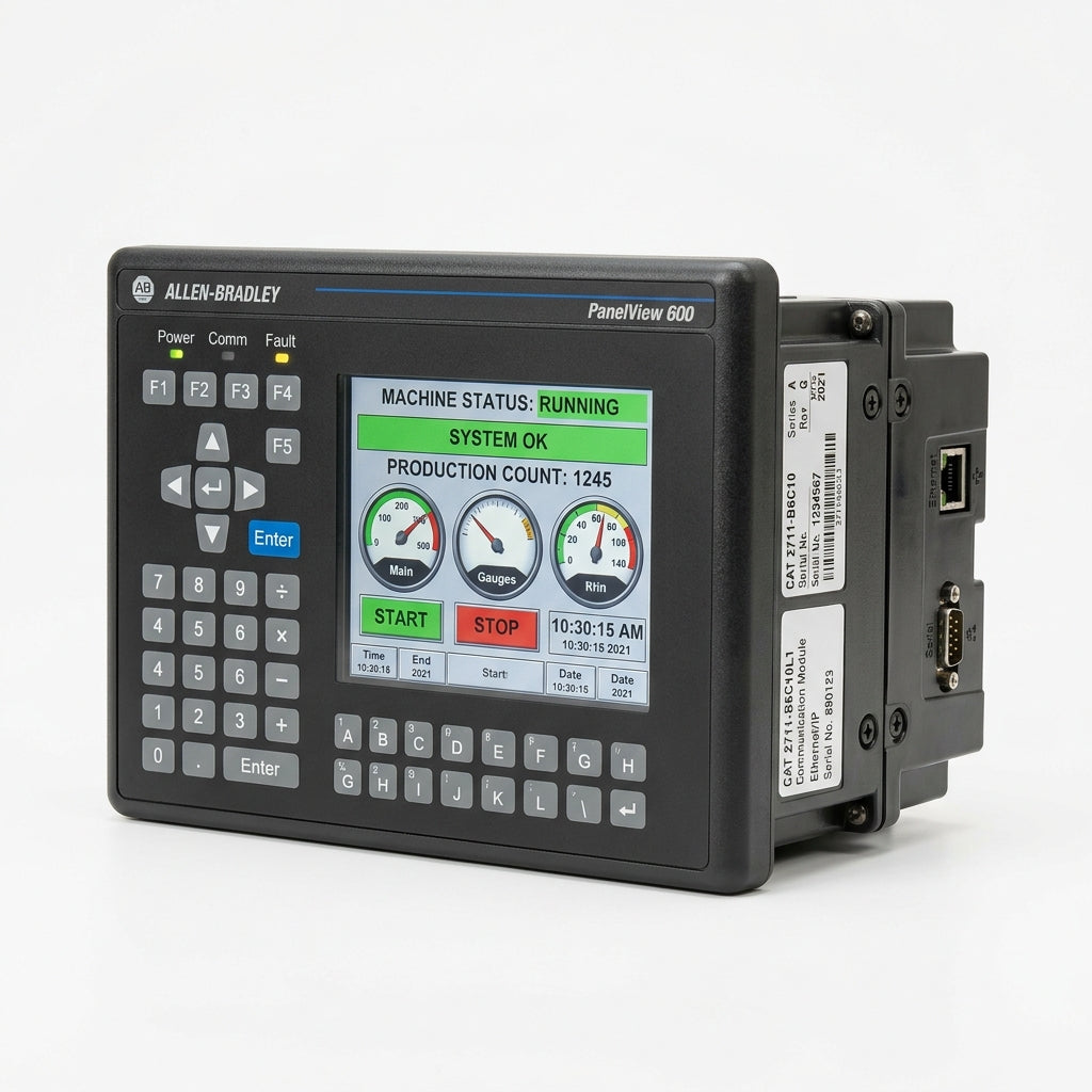 Allen Bradley 2711-b6c10 + 2711-b6c10l1 PanelView 600
