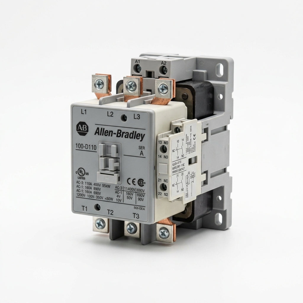 Allen Bradley 100-d110 contactor industrial trifásico Con Detalle