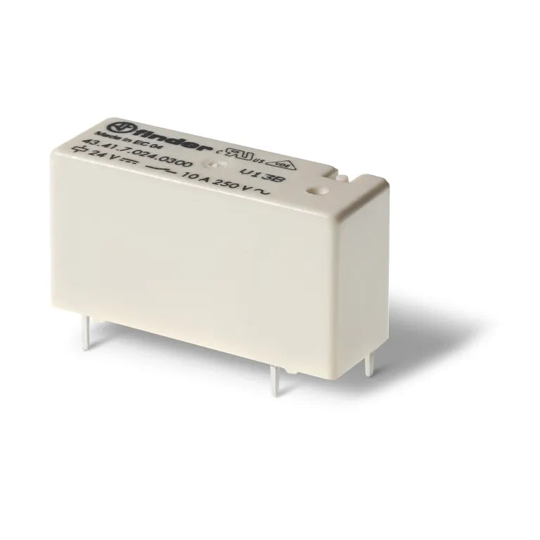 Relevador para circuito impreso 4 pines 12VCD 1NA AgCdO 10A 250V