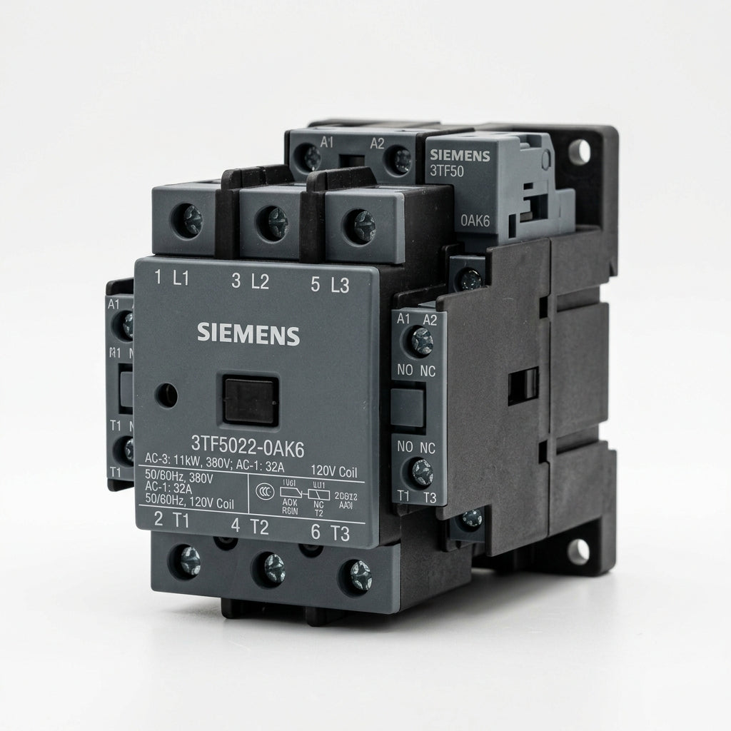 SIEMENS 3TF5022-0AK6 CONTACTOR PARA MOTORES ÉLECTRICOS TRIFÁSICOS (CON DETALLE)