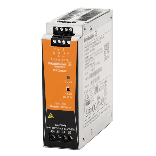 PROmax Fuente de alimentación trifasica 3×400-500VCA Output 120W 24V CD 5A