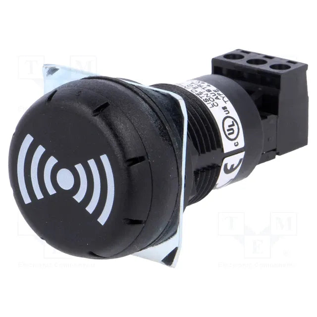 ESV Zumbador traspanel base negra M22 2 tonos 85dB 110-120VDC/VAC