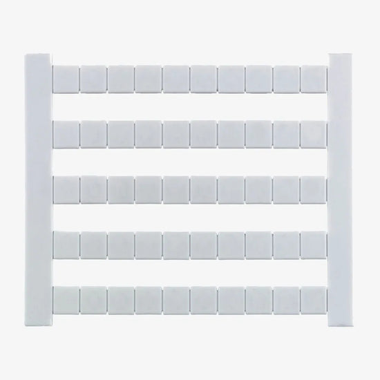 DEK 5 NEUTRAL Etiqueta para clema sin rotulación 5Hx5Wmm Blanca 50Pz