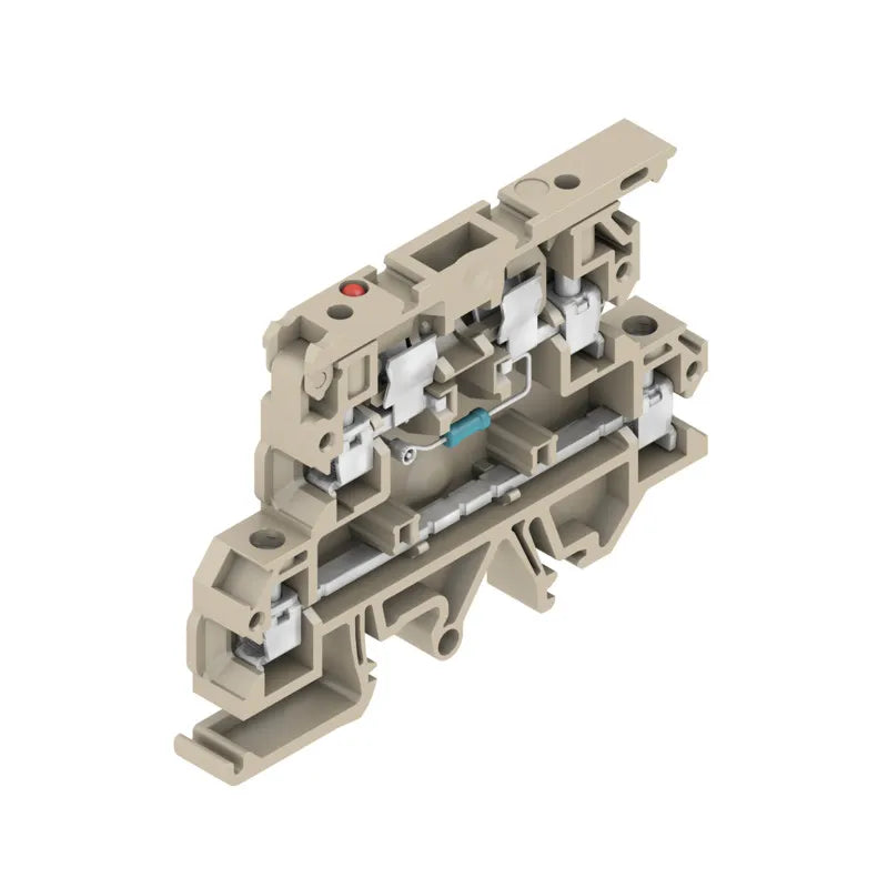 KDKS 1EN/LLC 30-70VAC/DC Clema 2-Pisos portafusible 5X20 c/LED 26-12AWG Beige
