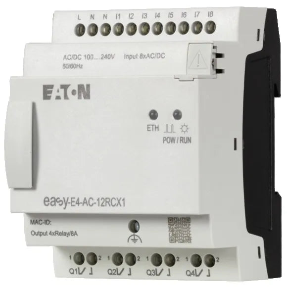 EASY-E4-AC-12RCX1 CPU 8DI 4DO RELÉ 8A 100-240VUC SIN DISPLAY C/TECLADO