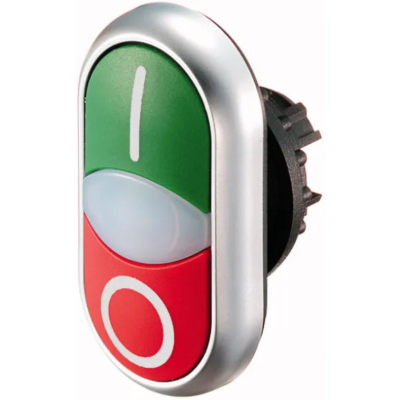 M22-DDL-GR-X1/X0 Botón doble Momentáneo iluminado Verde/Rojo I – 0