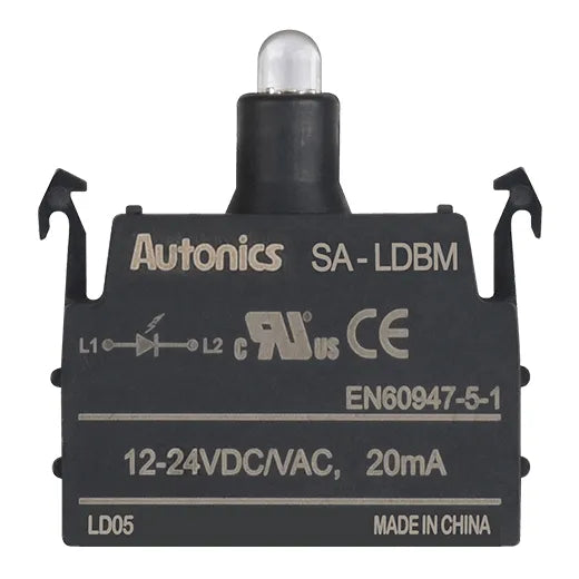 SA-LDBM Block LED modular 12-24VCA/CD para botonería 22/30mm azul