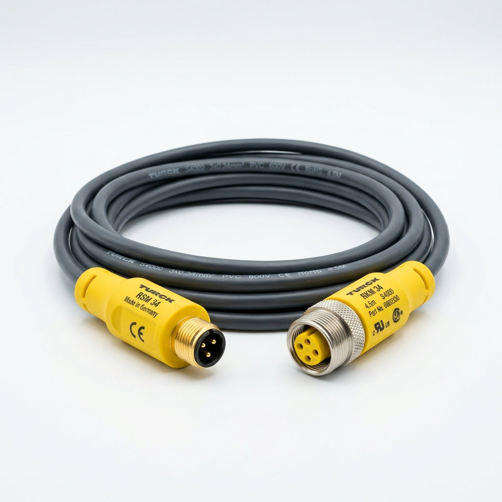 Turck Rsm Rkm 34-45m/s4000 cordón de extensión industrial