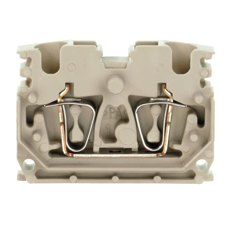 ZDUB 2.5-2/2AN/DB Clema compacta final 2.5mm² 26-12AWG 24A 800VCA Beige