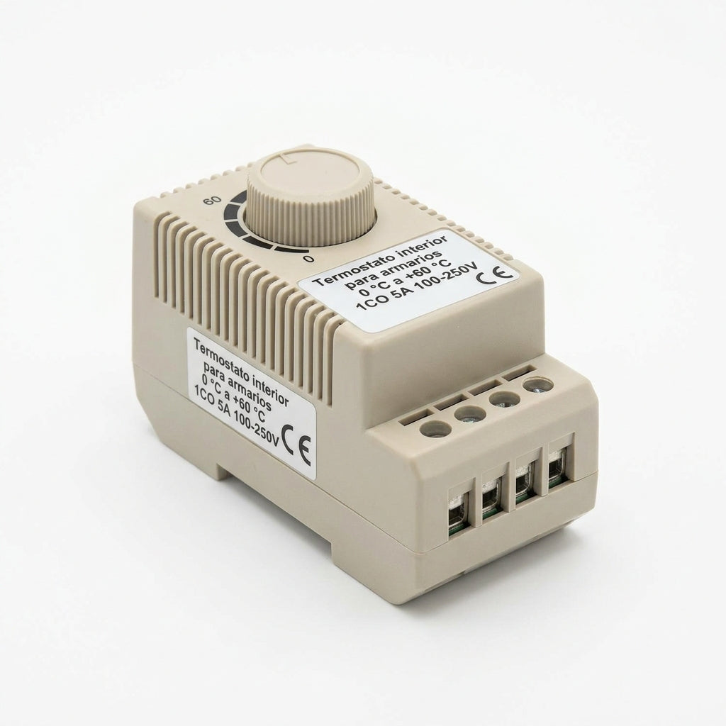 Termostato interior para armarios 0 °C a +60 °C 1CO 5A 100-250V
