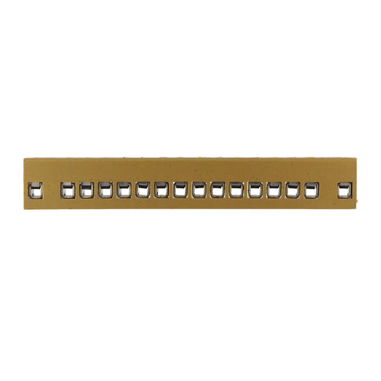 Regletas de conexión atornillada 16 polos 2.5mm² 22-14AWG 24AA 400VCA Ocre