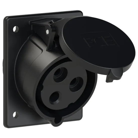 5304 Base empotrar 2P+T 7H 32A 500V IP44 Negro