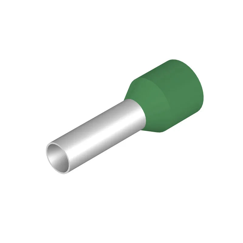 H6,0/20T GN Terminal tipo ferrul aislado 20L 6mm² 10AWG Verde 100PZ