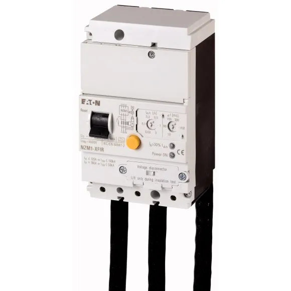 NZM1-XFIR Interruptor diferencial trifásico 30mA-3A 200-415VCA IP20 Tamaño 1