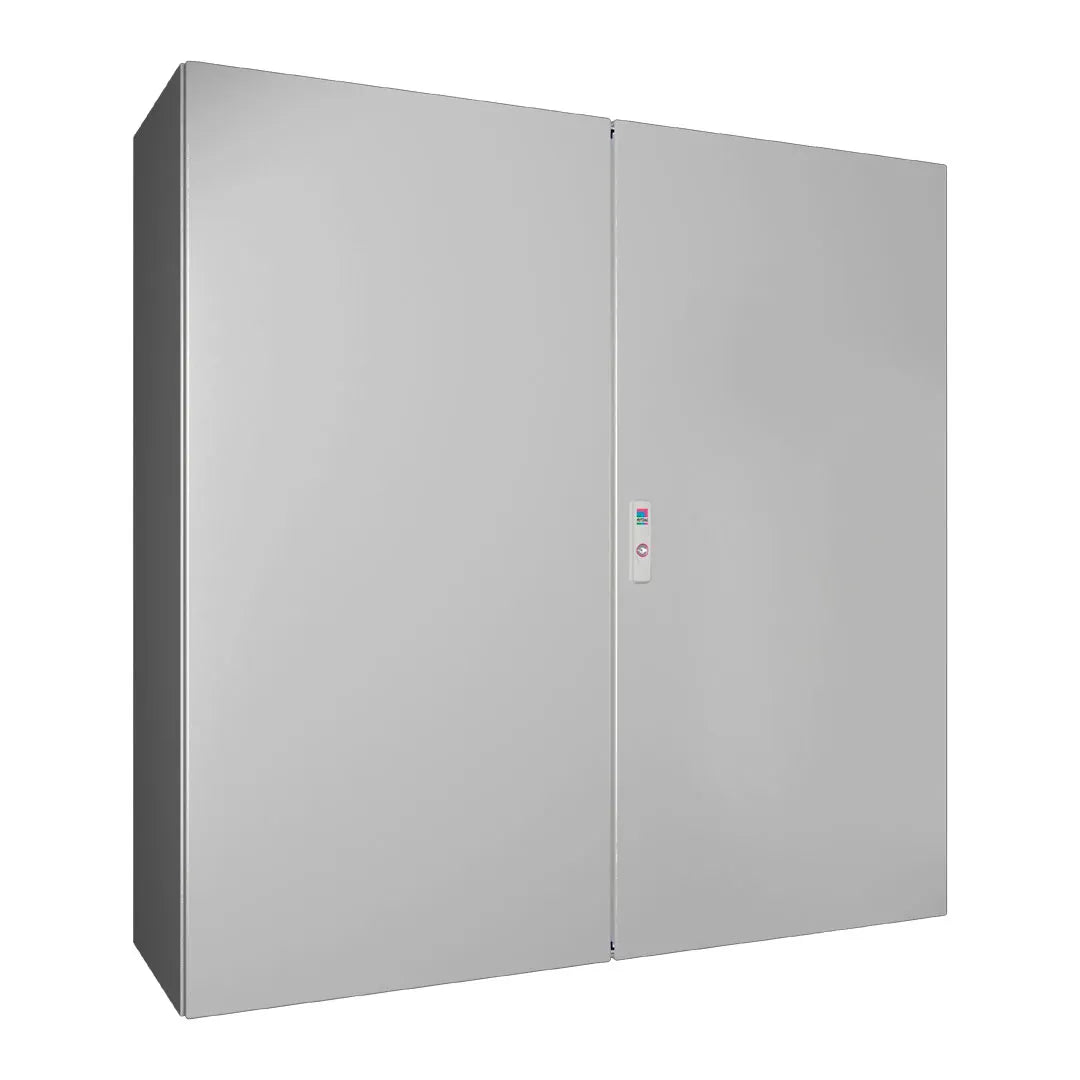 AX Gabinete mural de chapa de acero 2P 1200Hx1200Wx400Dmm RAL7035 IP55 NEMA 12