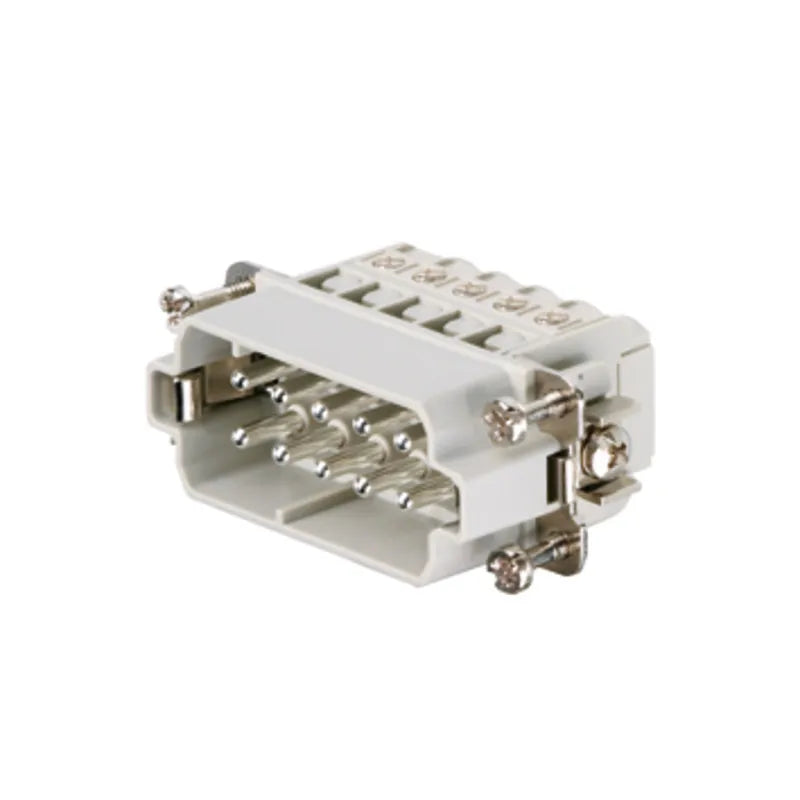 HDC HA 10 MS Inserto macho Conexión tornillo 10P+PE 16A 250V Grupo 2