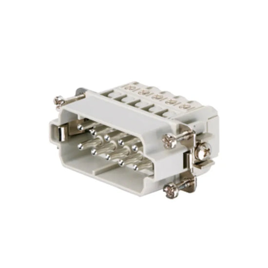 HDC HA 10 MS Inserto macho Conexión tornillo 10P+PE 16A 250V Grupo 2
