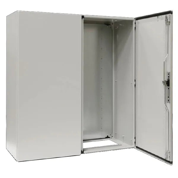 CM Armario compacto de chapa de acero 1200Hx1200Wx400Dmm 2 Puertas IP55 RAL7035