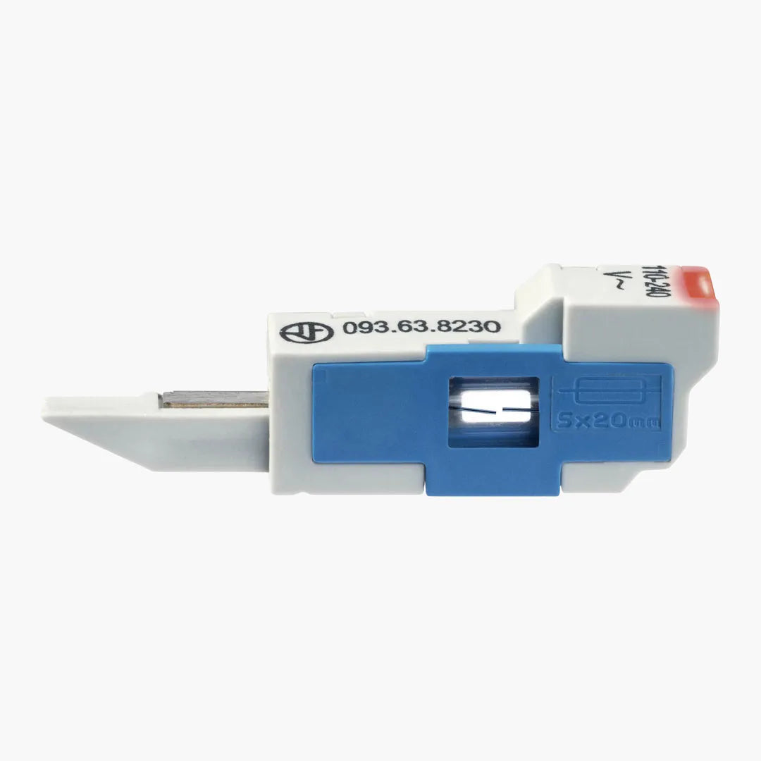 Módulo portafusibles con LED para 39.31/30/81/80/61/60/91/90 5x20mm 6-24VAC/DC