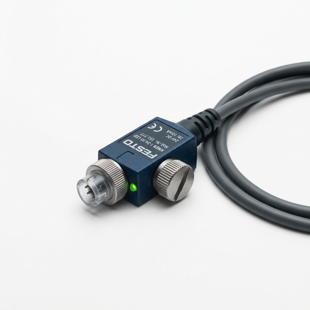 Festo KMEB-1-24-10-LED Cable con conector tipo zócalo