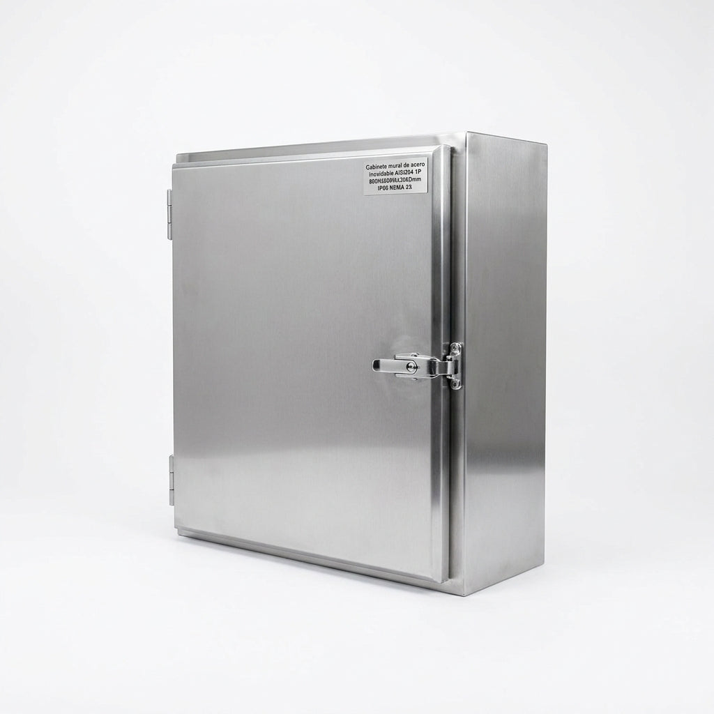 Gabinete mural de acero inoxidable AISI304 1P 800Hx800Wx300Dmm IP66 NEMA 4X