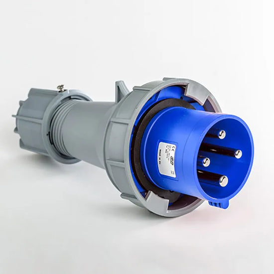 Clavija aérea 63A 3P+T 230VCA 11h Azul IP66-IP67