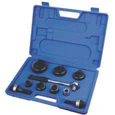Sacabocados manual de acero dulce calibre 14 con 6 dados con estuche plástico