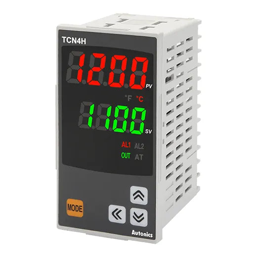 TCN4H-24R Control de temperatura Display Dual 48WX96H 100-240VCA Relay&SSR 2AL