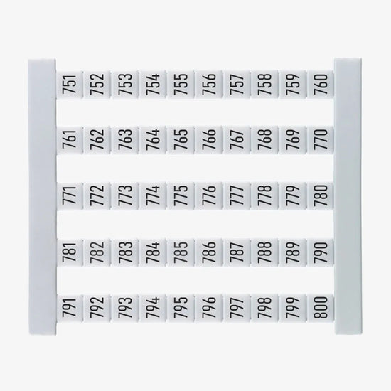 DEK 5 FS 751-800 Etiquetas para clema 5Hx5Wmm 751-800 Vertical 50Pz