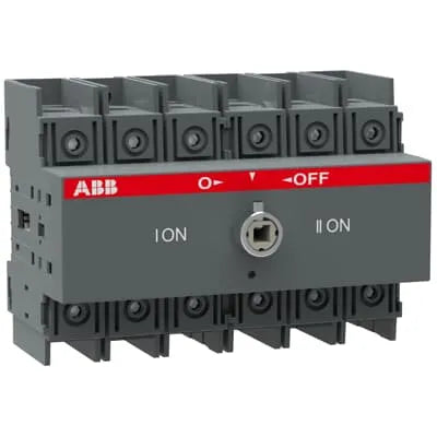 OT100F3C Interruptor conmutador 3 polos doble filo 100A 37kW IP20