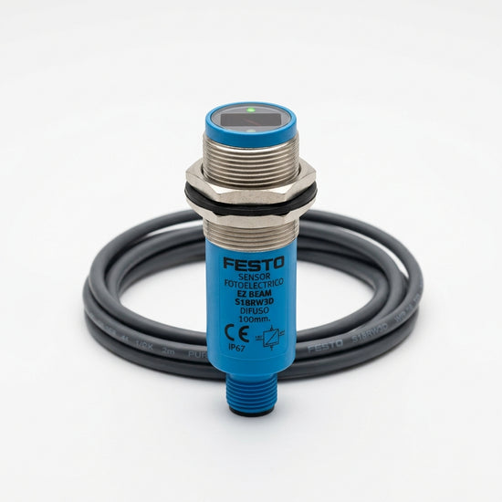 FESTO Sensor Fotoelectrico,EZ Beam,S18RW3D,Difuso,100mm.