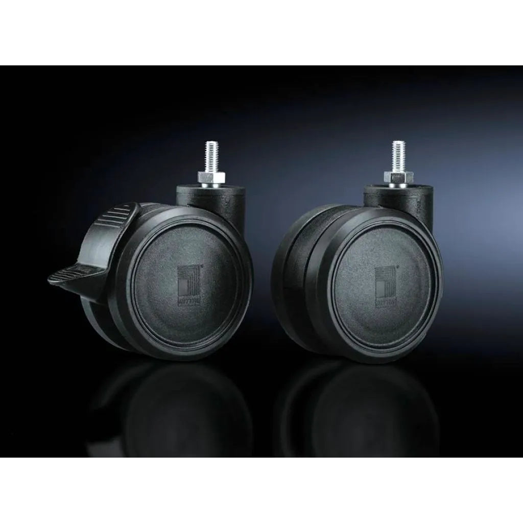 DK Ruedas dobles 125 mm negro 120kg 4 piezas