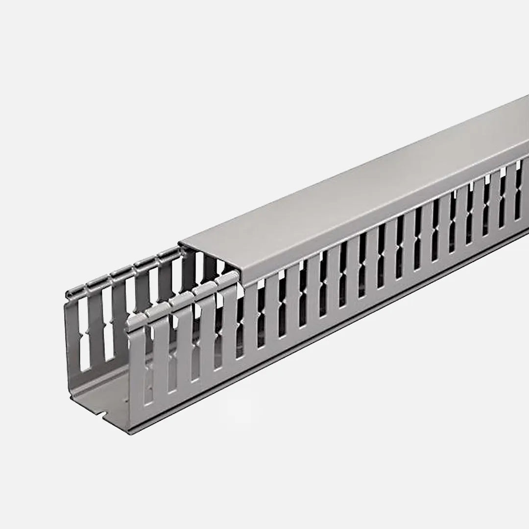Canaleta ranurada de 6mm Paso 12.5mm 60Bx100Hmm RAL7030 Tramo de 2 metros