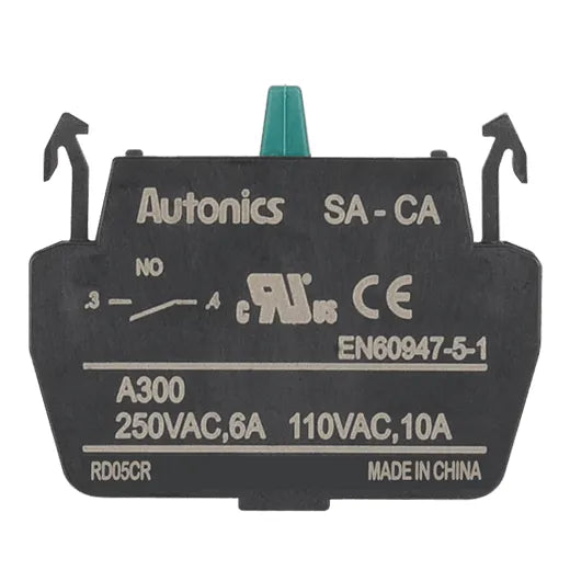 SA-CA Block de contacto singular NA 6A 220VCA para botonería 22/30mm