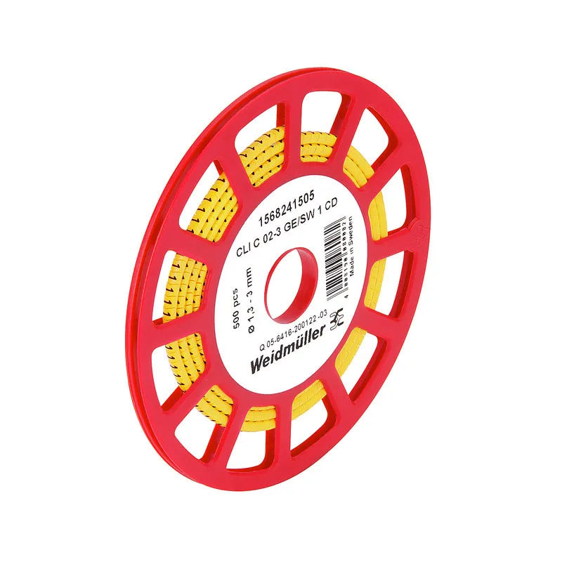 CLI C 02-3 GE/SW 2 CD Señalizador de cable en rollo 24-16AWG -2- Amarillo 500Pz