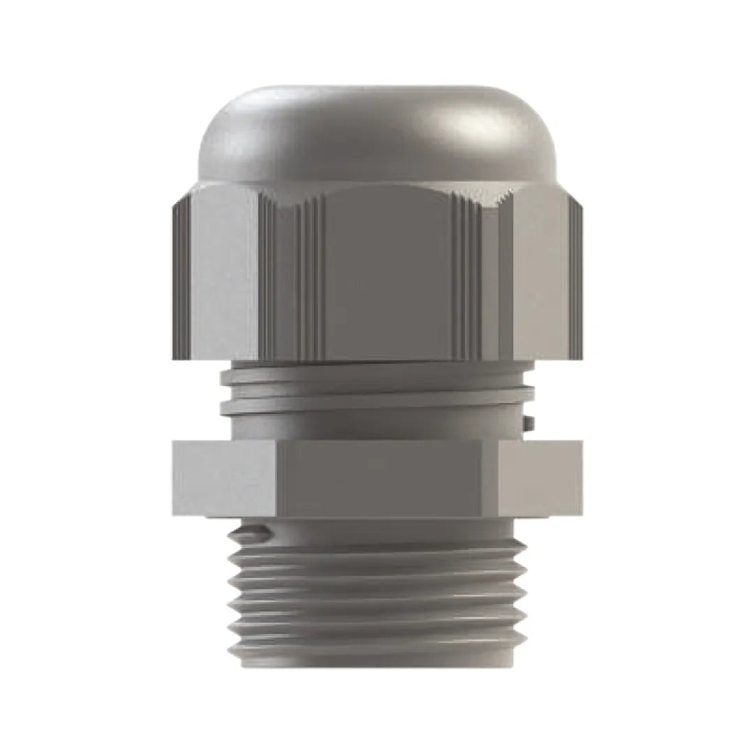 Conector glándula de plástico gris NPT1″ 18-25mm IP68