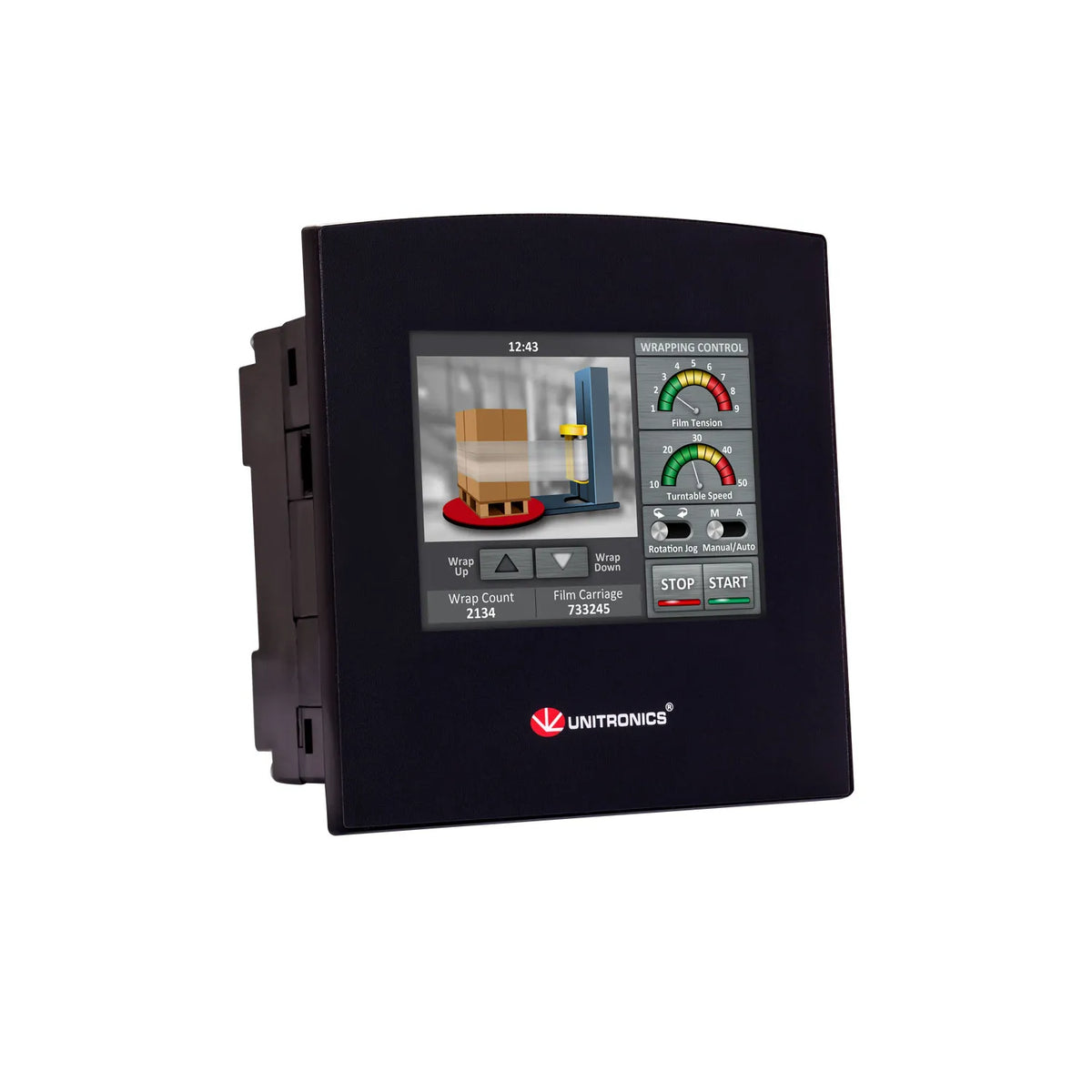 PLC+HMI 3.5” LCD TFT 320x240px 10DI (3xHSC), 2D/AI 8DO (Relé)