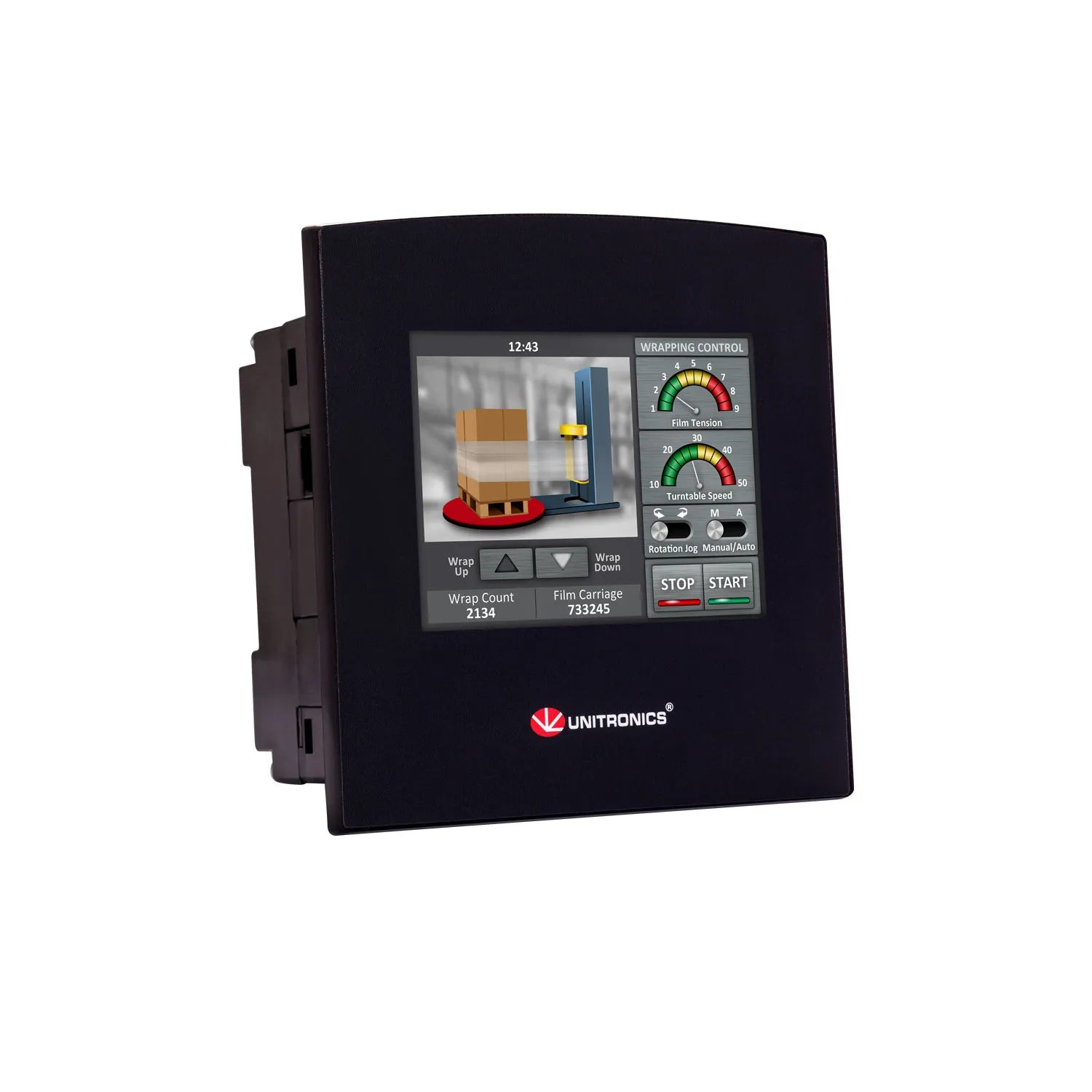 PLC+HMI 3.5” LCD TFT 320x240px 12DI (1xHSC), 2AI, 2DI/PT100/TC 8DO (5xPWM), 2AI