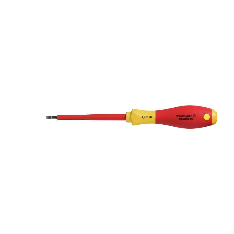 SDI 0.8×4.0x100 Destornillador plano con aislamiento VDE Caña 100Lx4.0Dx0.8Wmm