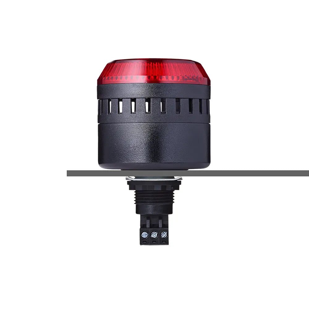 ELG Zumbador multitono traspanel M22 Luz fija/intermitente 103dB 110-120VCA
